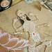 Lakshmi the Goddess of Wealth and Beauty - Articulated Paper Doll by Dubrovskaya. Kraft paper, hand painted, MADE TO ORDER.