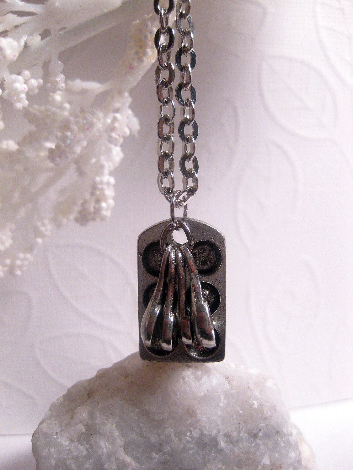Muffin Pan Cupcake Necklace With Spoon Charm