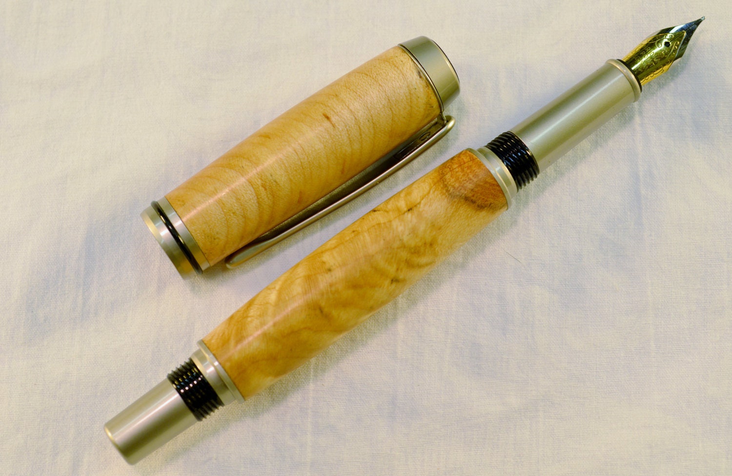 Classic Fountain Pen made from Figured Maple