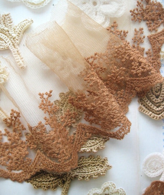Brown Lace Fabric
