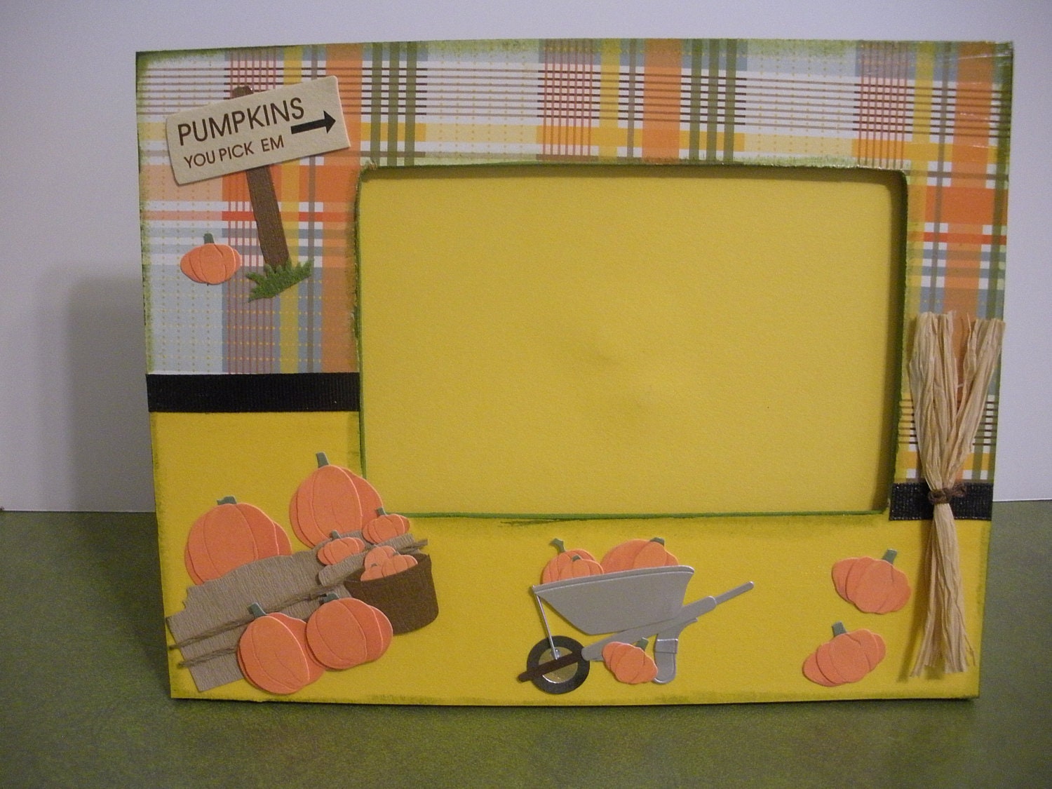 4"x6"Pumpkin Patch Picture Frame/ Ready To Ship