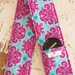 DSLR Camera Strap Cover- lens cap pocket and padding included- Pink and Blue