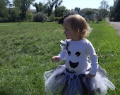 Spook-tacular Ghost Tutu Halloween Outfit or Costume fits Girls Newborn to size 5 Toddler Simply BOO-tiful
