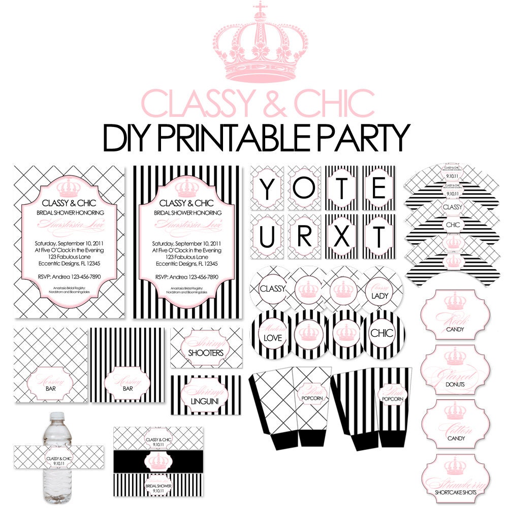 Classy and Chic Collection - This listing is for SIX items - You Choose