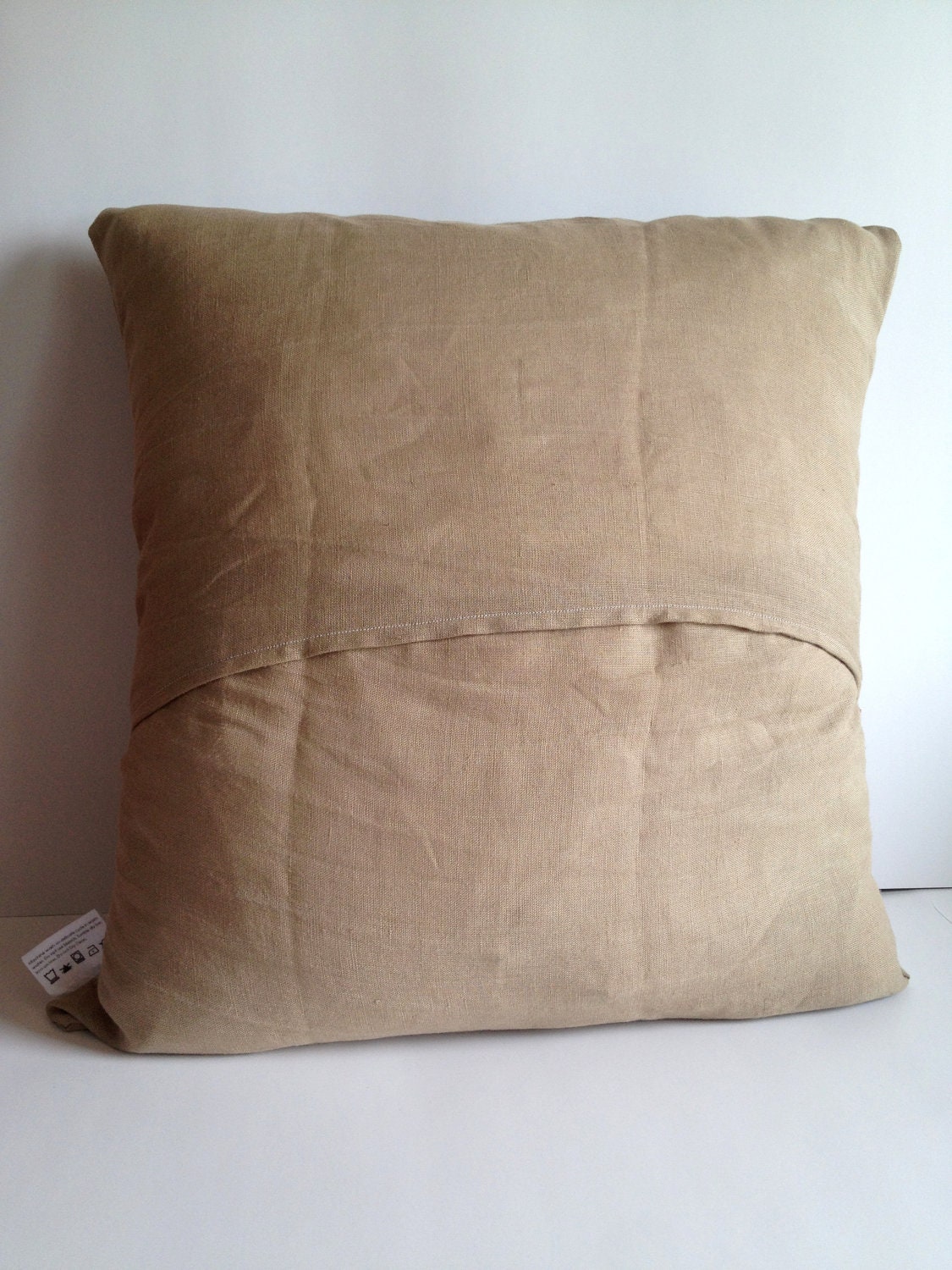 Inspirational Quote Pillow - Handmade Natural Linen Pillow Cover - Linen Fabric