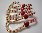 5 Beaded Ornament Hangers - I 'Heart' Christmas Series 1