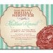 Modern Baby Shower Invitation Navy & Red Flower Bridal Shower Nautical Wedding Invitation DIY Digital or Printed - Madison Style