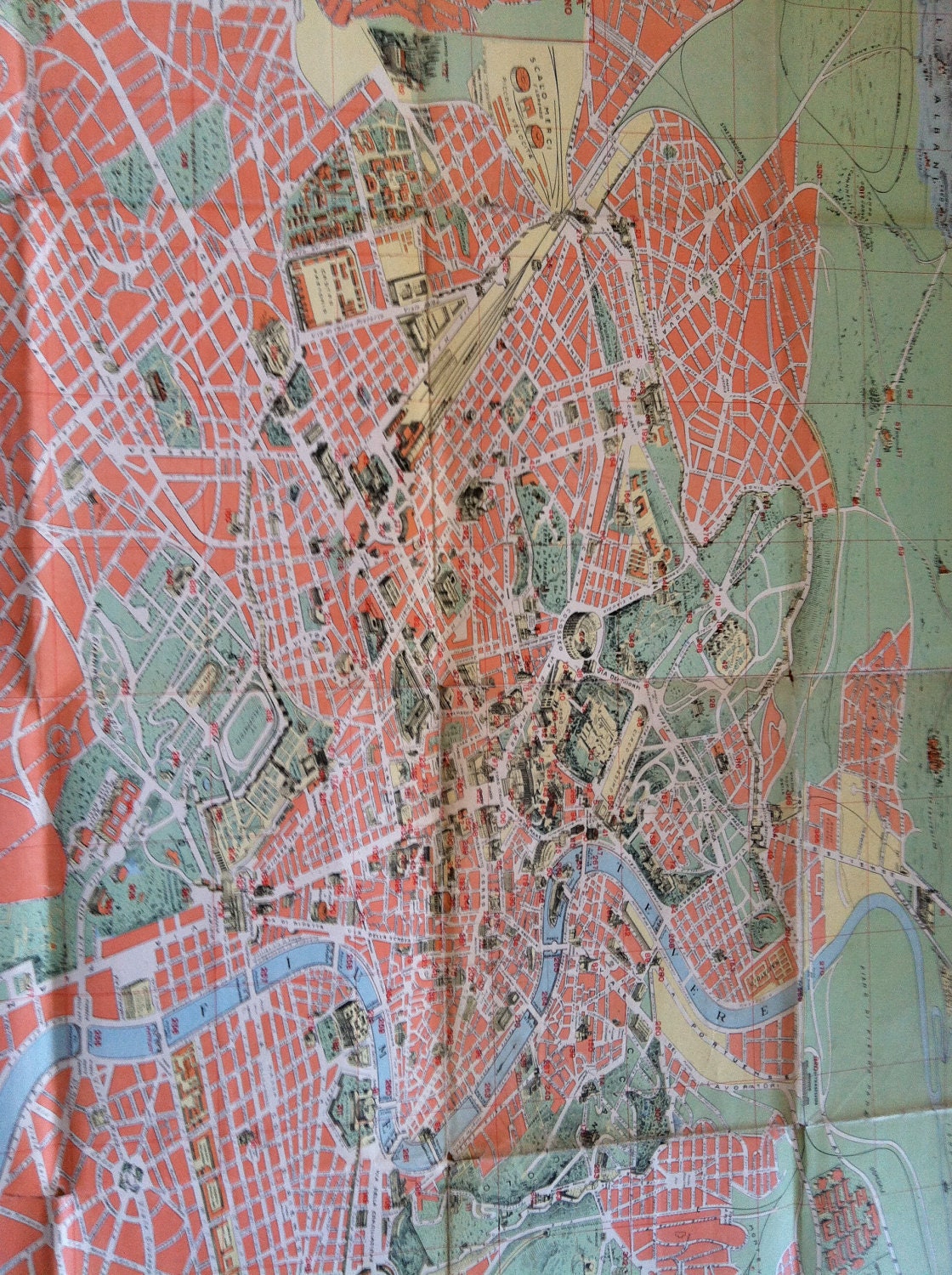 Map of Rome in Italian - Pianta di Roma