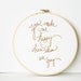 Gold embroidery hoop art / Home decor / Wedding accent / You make me happy when skies are gray / 8 inch size made to order