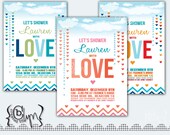 Shower with Love baby shower invitation