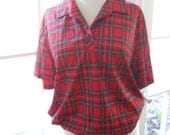 Vintage Vicki Wayne's plaid pullover shirt, hipster: m, l, xl