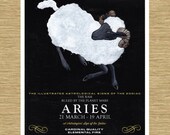 Illustrated Zodiac Aries the Ram 8" x 10"