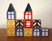 Danish Village House Building Blocks, Set of 15 - 1SweetDreamVintage