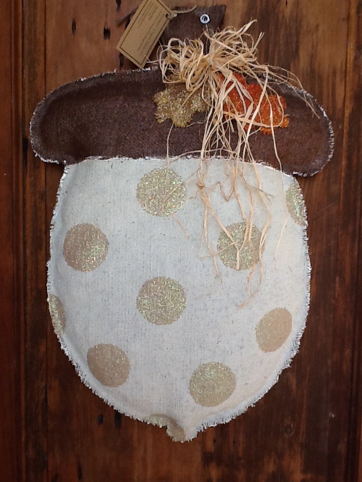 ACORN Burlap Door Hanger