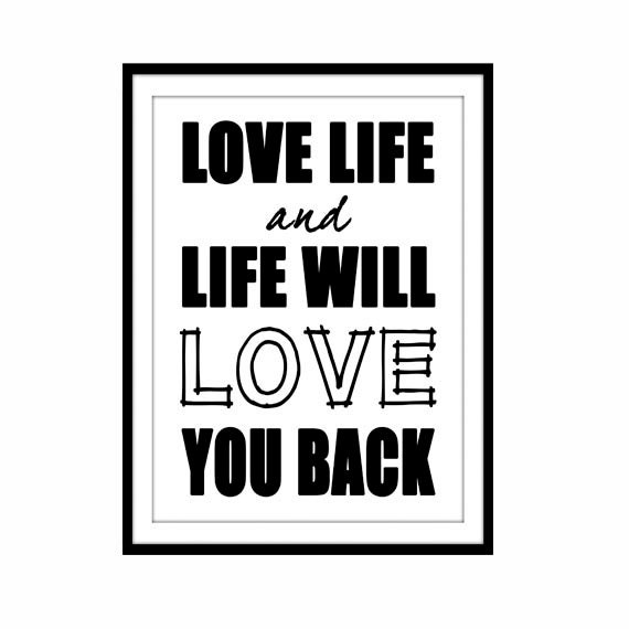 Valentines Day Decor typography 11x14 love art print poster quote black white home decor love doesnt make motivational wall hanging label