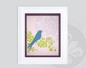 2pc Bird and Butterfly prints // 11x14 // Matches the Brooklyn Pottery Barn bedding. Click to see both prints. StudioLO2011