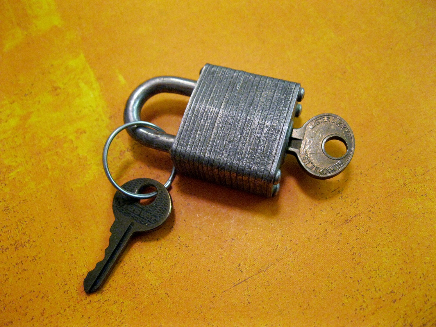 Vintage Master Lock and Key Set
