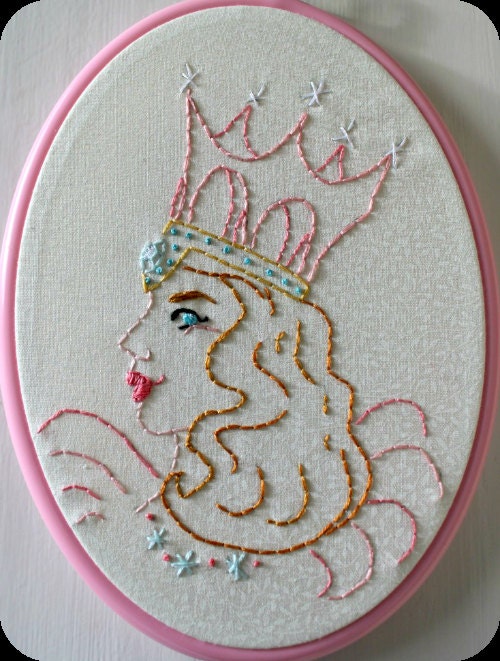 Oz Witch hoop art - Glinda the Good Witch