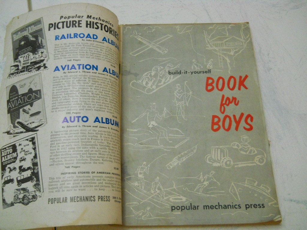 1950s Popular Mechanics Build it yourself book for boys