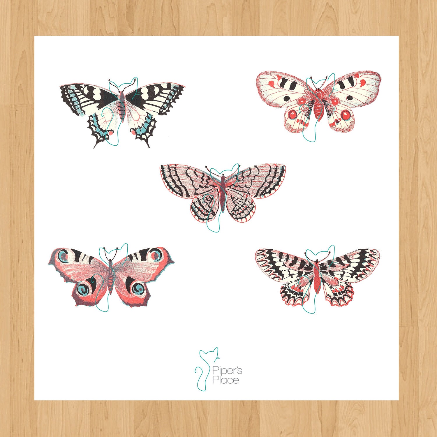 Vintage Butterfly Scrapbooking Clipart