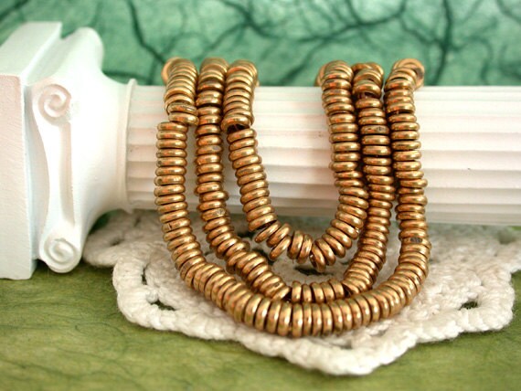 Raw Brass Spacers, Spacer Beads, Metal Spacer Beads MB-021