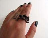 Melting Carved and Cast Bronze Ring SOLD
