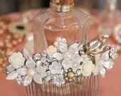 Wedding Jewelry,Wedding Hair Comb,Vintage Style Bridal Hair Comb,Rhinestone Wedding Hair Accessories,Art Deco Crystal Hair Comb,Shabby Chic