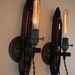 Upcycled Weaving Shuttle Industrial  Wall Sconce Lighting Pair