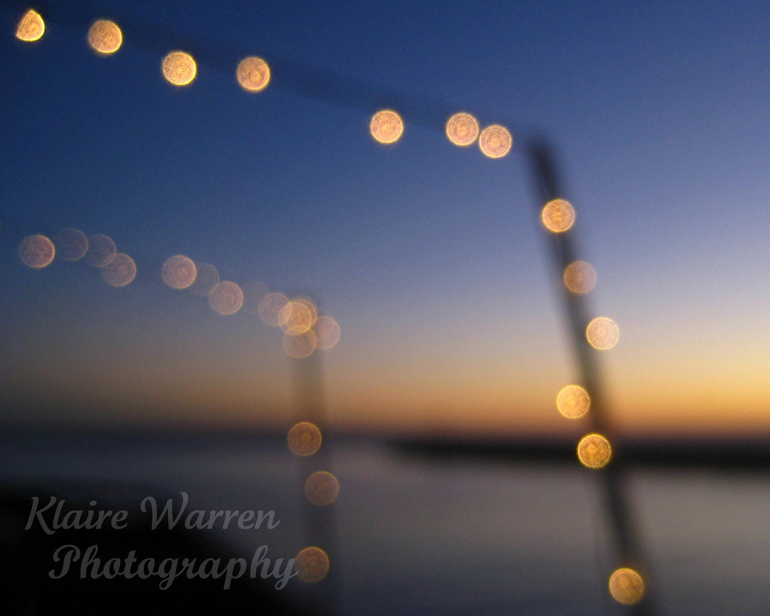 Twinkle Lights, Newport Beach, California Photography Print By Klaire Warren 8X10 Matted 11X14 Inspirational Artwork for the Home