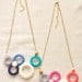 Bubble Bauble Crochet Rings Asymmetrical Necklace