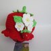 Crochet Baby Booties. Crochet Red Strawberry. Flower Baby Booties. Crochet Strawberry Booties. Crochet Baby Girl Booties.
