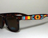 Beaded Sunglasses Tortoise Shell Fire