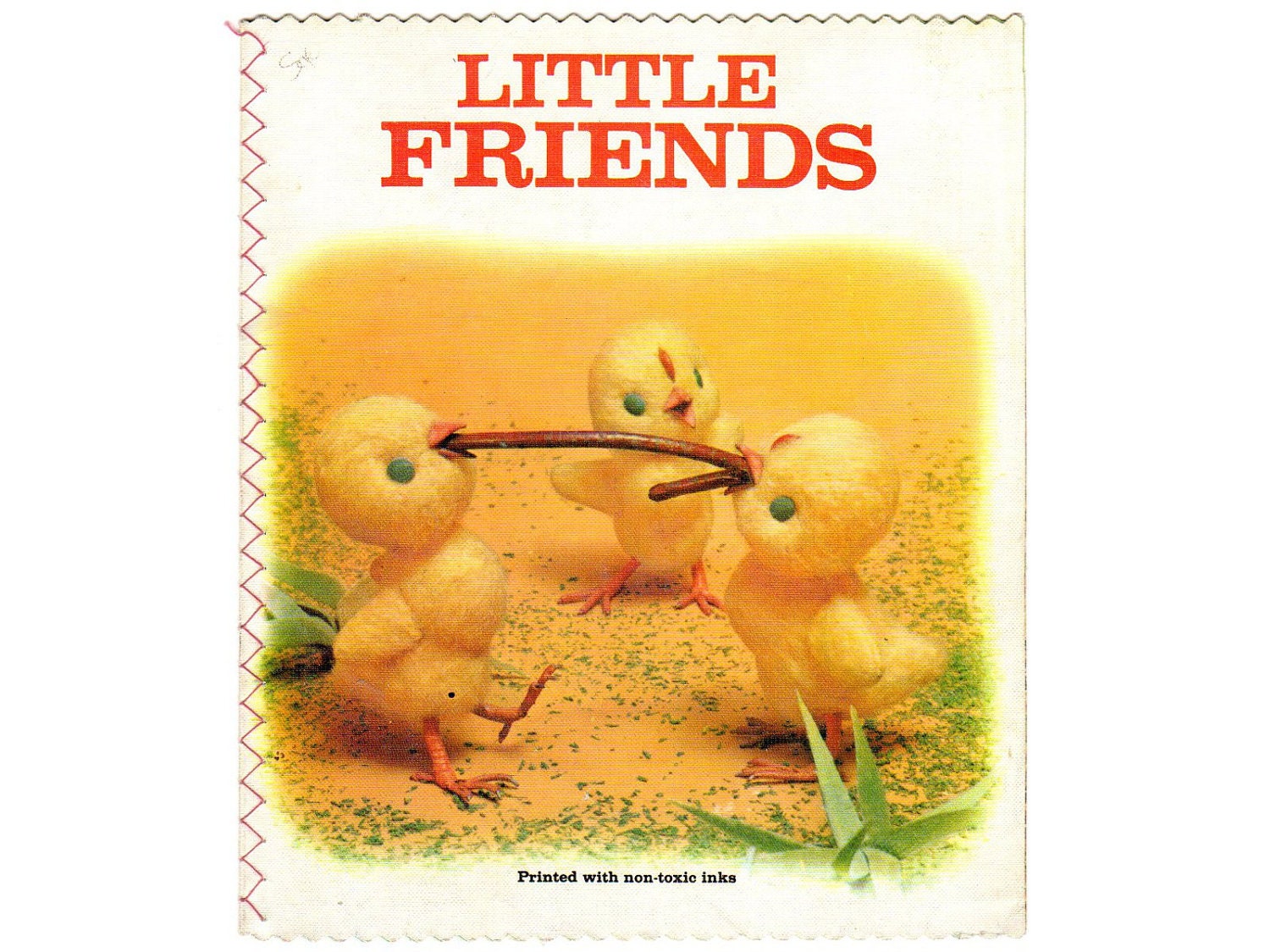 Little Friends Vintage 1970s Wonder Book 9703 Plastic Washable