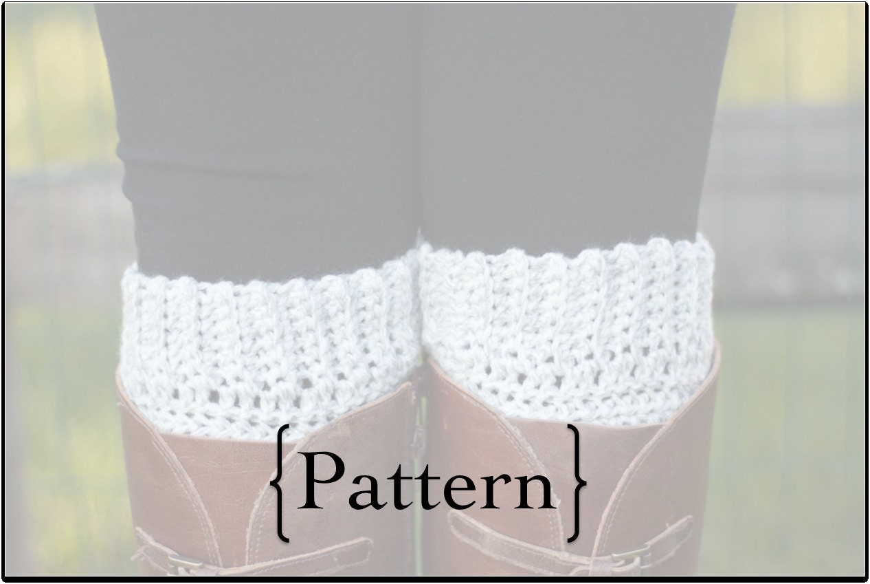 Crochet Pattern- Ridge Boot Cuffs