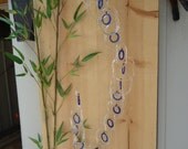 RECYCLING GIN&REISLING bottles into windchimes, eco friendly and green, mobiles, garden decor, colorful and musical, wind chime 49