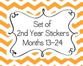 2nd Year Stickers...Months 13-24 to Match Any Set