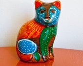 Painted Cat Figurine