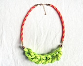 Chunky knotted cord necklace