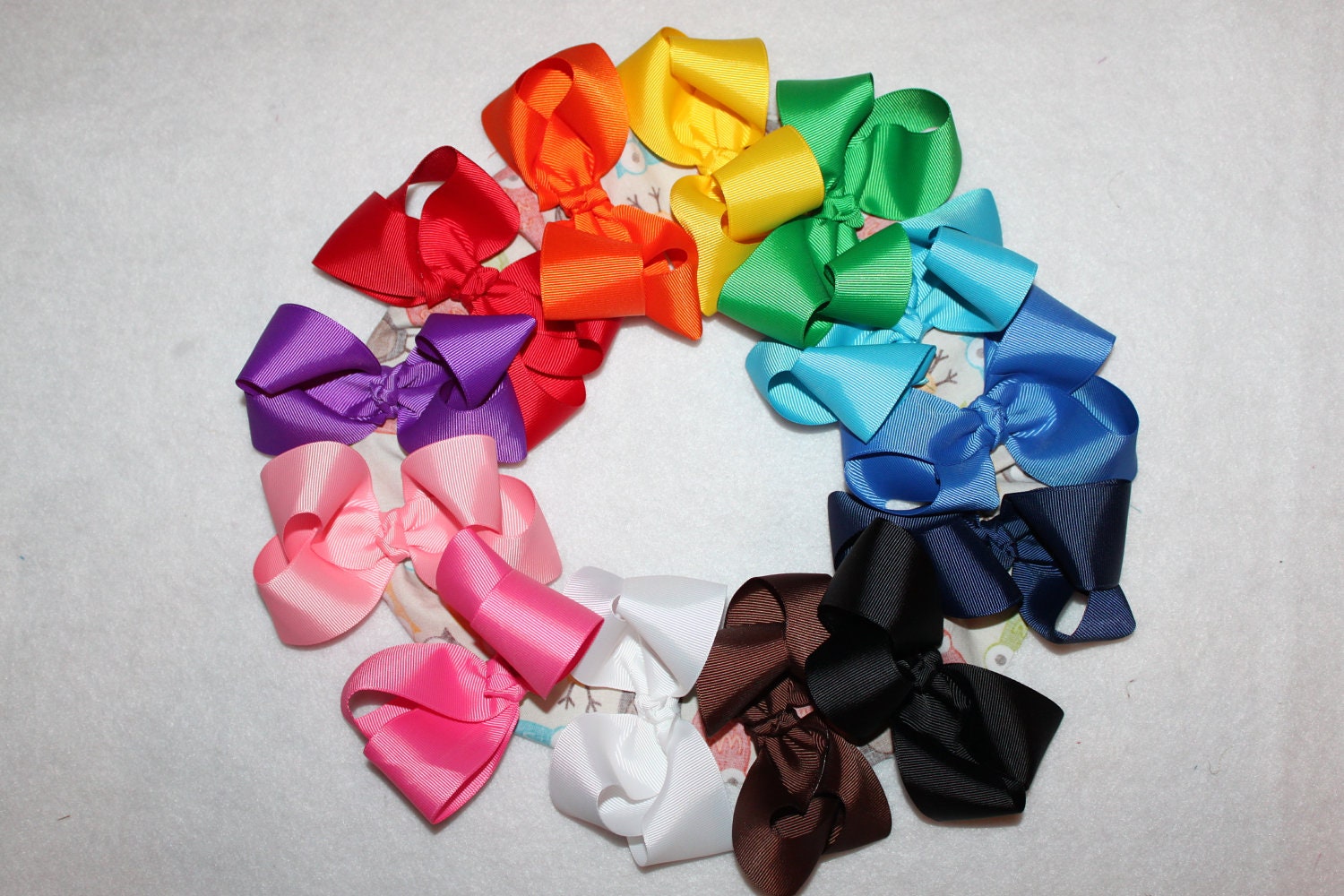 Set of 4 Large Boutique Bows, Large Boutique Hairbows