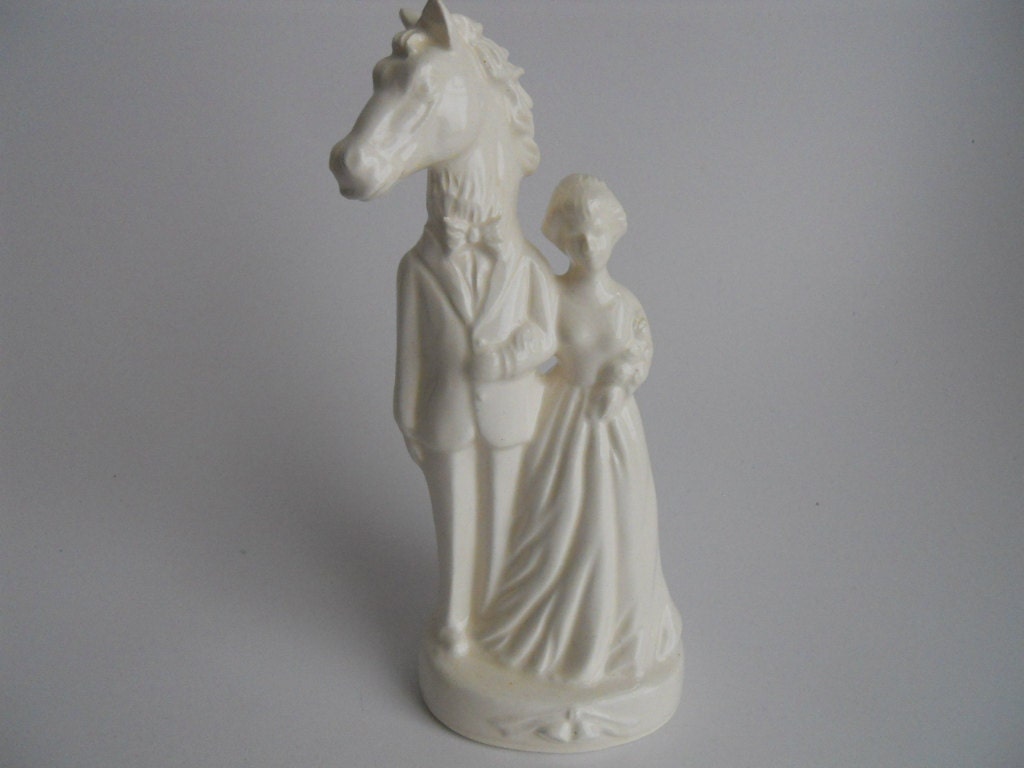 Stallion weds Human Wedding Cake Topper