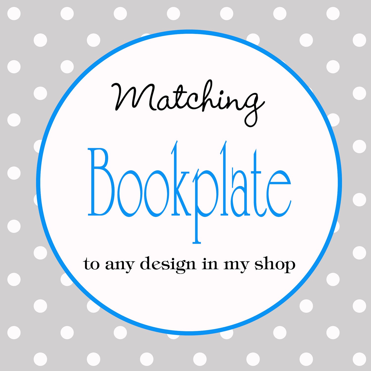 baby shower bookplate sticker to match - digital file, printable Il_170x135