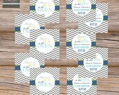 Baby Shower Favor Tag or Sticker File Bun in oven -digital file,printable Il_170x135
