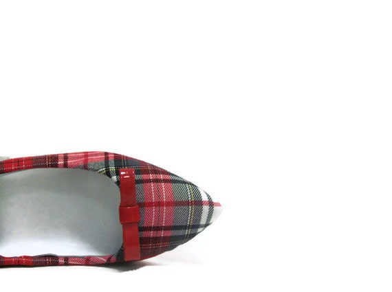 Red Patent Leather Bow Shoe Clips