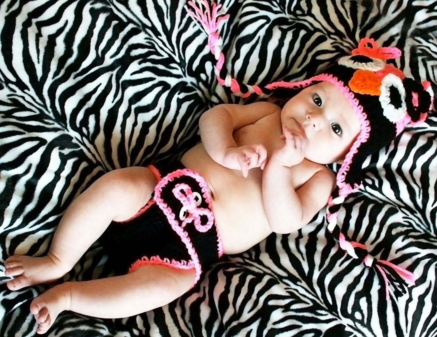 Baby Owl Earflaps Hat & Diaper Cover - Crochet Newborn NB Beanie Boy Girl Costume Halloween Thanksgiving Photo Prop Christmas Winter Outfit