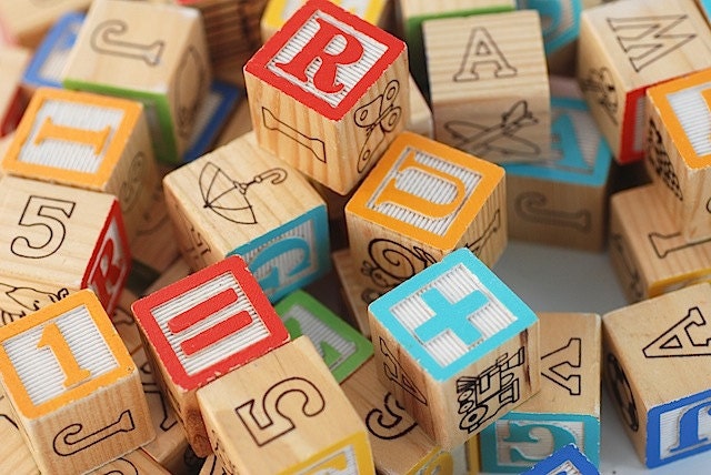 Lot of Wooden Letters, Vintage Wooden Blocks, Gift For Writer, Under 20, KID Toys Wooden, Christmas Blocks, Stocking Stuffer