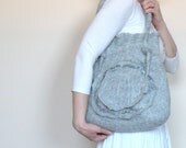Felted bag from natural grey wool - eco friendly bag - autumn fall winter fashion - eco fashion - eco mothers day