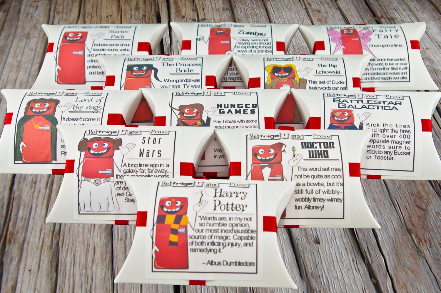 Romance Valentine Poetry Refrigerator Magnet Set