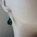 Emerald Earrings - Crystal Green Emerald Earrings - Crystal Swarovski Cabochon - Ear wires Zirconia