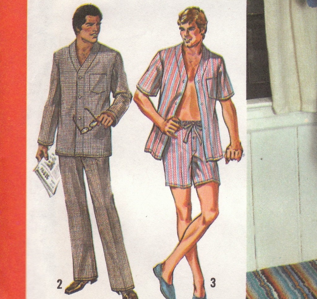 Mens Classic Pajama Pattern Simplicity 6381 Medium Uncut
