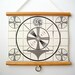 Mini Printed Fabric Vintage Style School Chart with Wood Trim - T.V. Test Pattern (11" x 9")